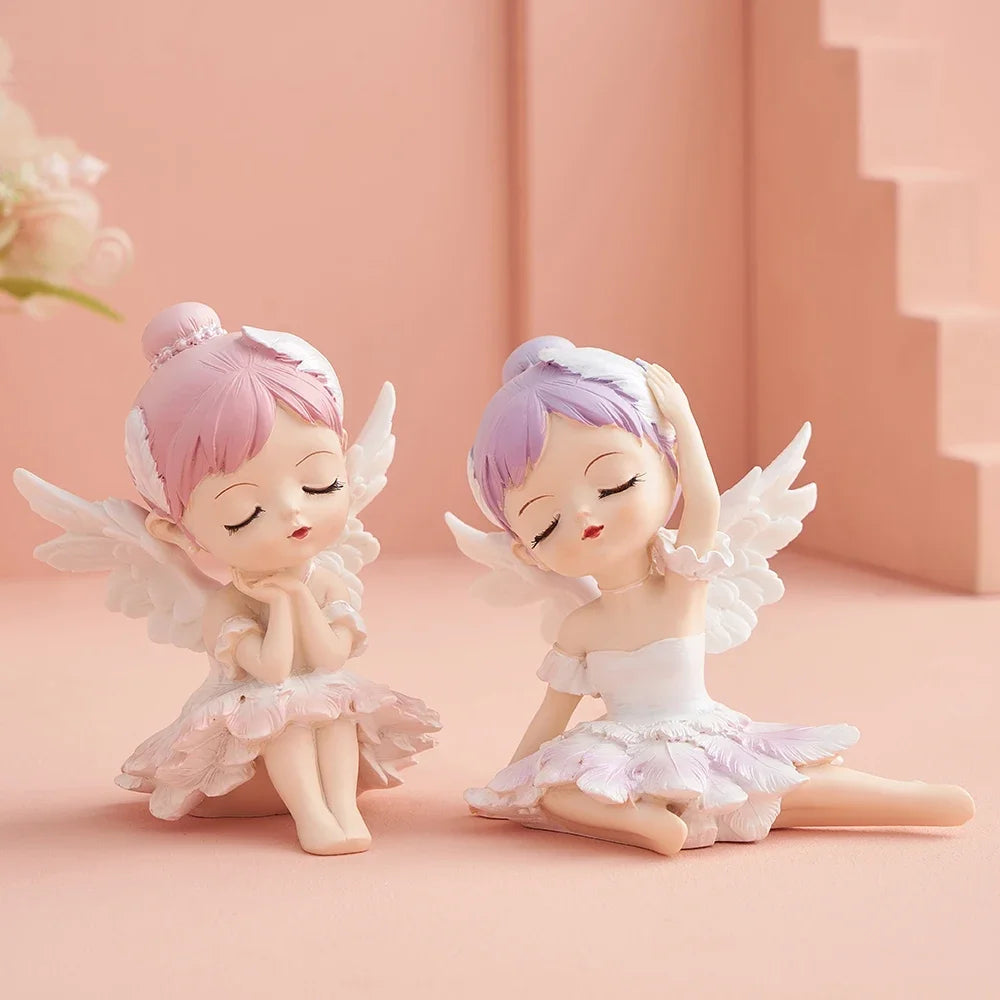 Artistic Resin Bela Ballet Girl Tabletop Decoration Ornaments Children's Living Room Ornaments Lovely Wind Home Decorations