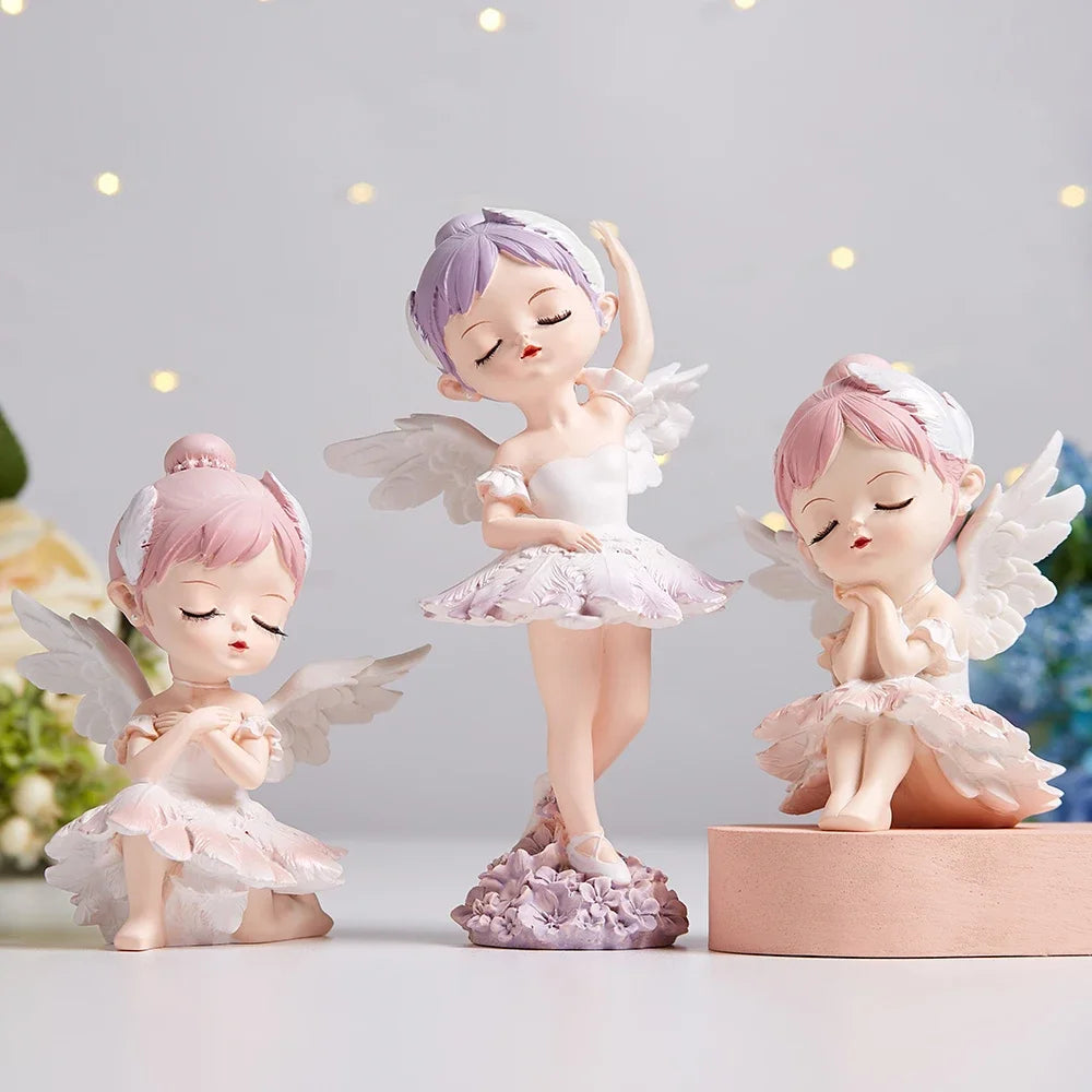 Artistic Resin Bela Ballet Girl Tabletop Decoration Ornaments Children's Living Room Ornaments Lovely Wind Home Decorations