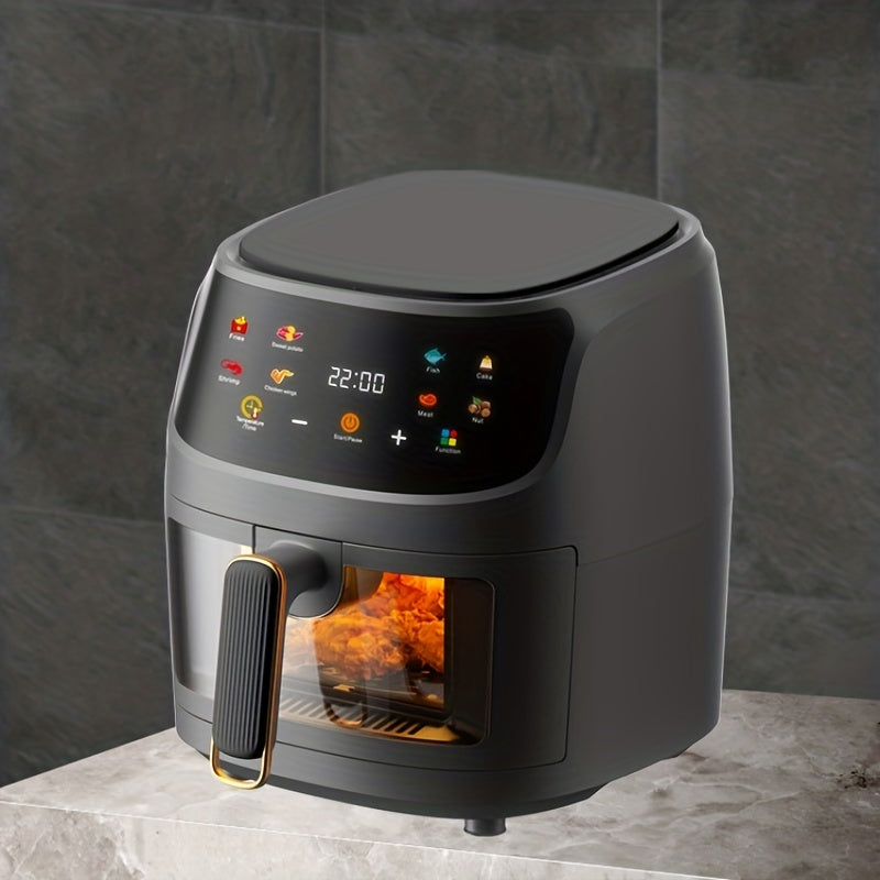 Large Colorful Touch Screen Air Fryer  6L Capacity Adjustable Time And Temperature MultiFunctional And Convenient For Home Use